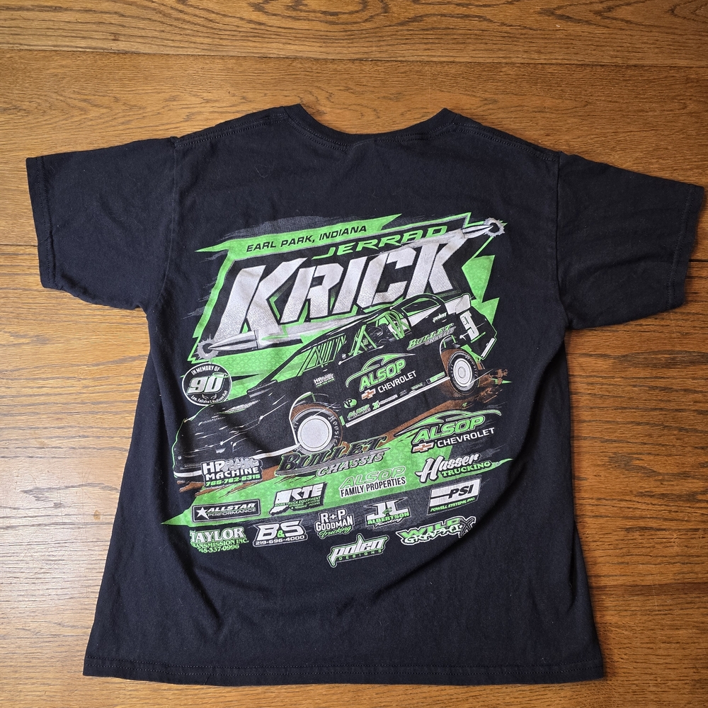 Jerrad Krick Racing T Shirt Earl Park Indiana Dirt Track Mike Alsop Racing Youth